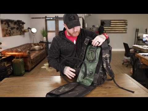 Hydration bladder in Tactical Baby Gear Diaper Bag Backpack.