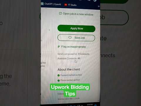 Upwork Bidding Tips 2024 #upworkbidding #shorts