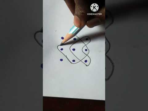 3×3Dots simple beginners rangoli #SIMPLE rangoli