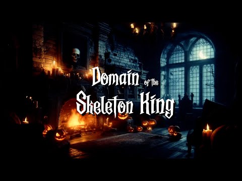 Domain of the Skeleton King | 8 hrs of Fireplace Crackle and Spooktacular Sounds!