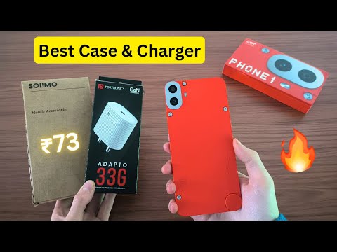 CMF Phone 1 Best Case & 33w Charger 🔥 | Portronics 33w Gan charger for Cmf Phone 1 / Nothing 2a