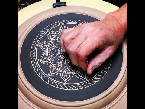 Carving a mandala. (It’s NOT a stamp)