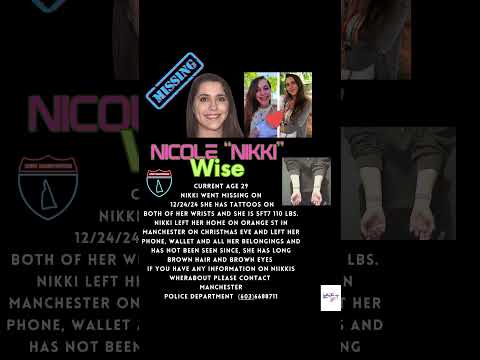 29 YEAR OLD NICOLE "NICKY" WISE IS MISSING FROM MANCHESTER NEW HAMPSHIRE!!!  HELP BRING HER HOME!!!