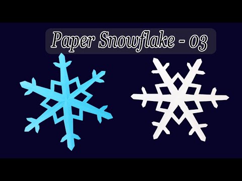 How to Make Paper Snowflake 03 | Paper Cutting Design| Easy Paper Snowflake |Christmas Decorations.