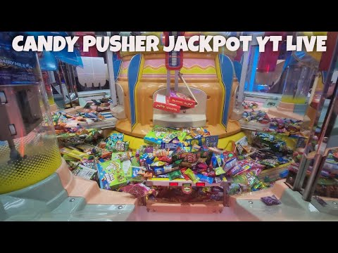 CANDY PUSHER JACKPOT AT KINGPIN Arcade Big Sweetland