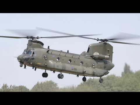 Chinook refuelling at City Airport Manchester