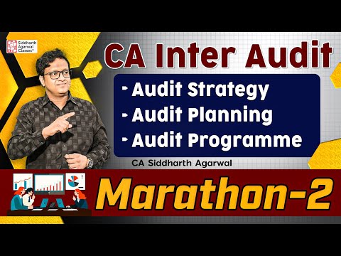 CA Inter Audit Marathon 2 | Audit Strategy, Audit Planning, Audit Programme | Siddharth Agarwal