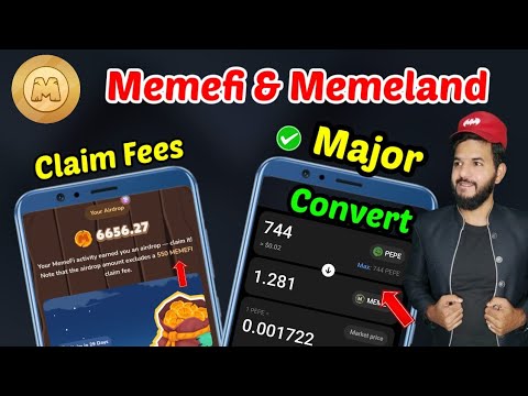 Memefi Claim fees & memeland $MEMES Convert | Major ByBit listing task | Memefi Listing and TGE