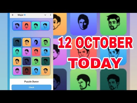 12 October Major Puzzle Durov Solve Today | Major Daily Combo | Daily Combo Major Today