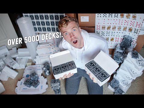 THE FIRST UNBOXING OF RISE PLAYING CARDS + SHIPPING OUT 5000 DECKS!!