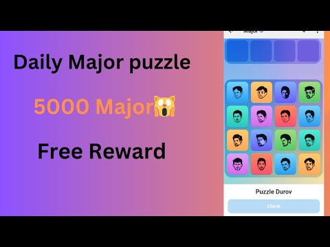 Major Puzzle Today|Major puzzle game today