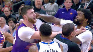 Mavericks & Suns went WILD after this HEATED Moment 😱