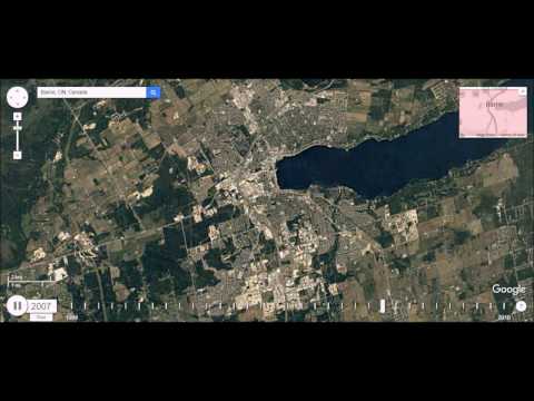 Barrie, Ontario - Urban Sprawl Time Lapse