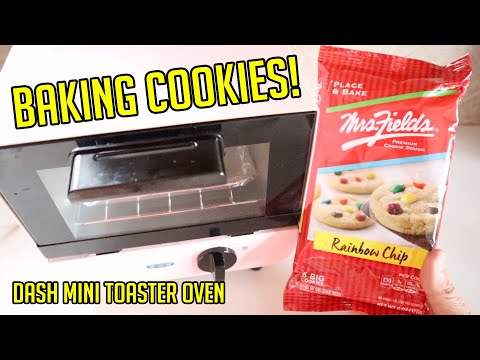 Baking Cookies In A Dash Mini Toaster Oven - Mrs. Fields Rainbow Chip Cookies Dollar Tree Food