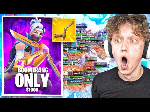 I Hosted a $1000 BOOMERANG ONLY Tournament In Fortnite! (insane)