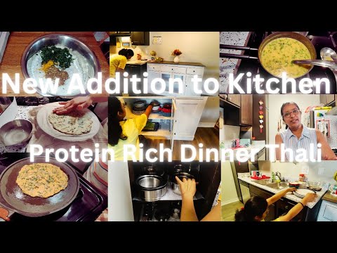 Protein Rich Thali | Bajra Thalipeet Pitla | Setting up Buffet Cabinet | Kitchen Organization