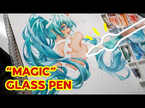 "Magic" Glass Pen - Drawing Hatsuki Miku #hutachan