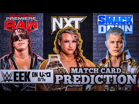 Raw, NXT, & SmackDown Season Premiere: WWE Match Card | The Week of USA Predictions | September 2024