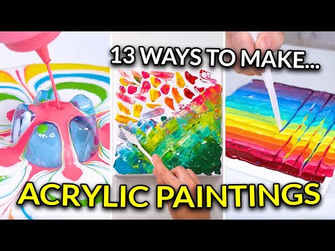 13 beautiful acrylic paintings ❤️