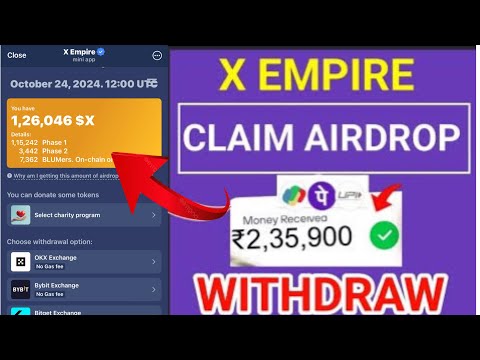 X Empire Receive Some Token  Though The Exchange !! withdrawal on-chain and you will be able to