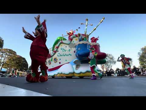 TDL【クリスト2024ドナ停止】東京ディズニーランド ディズニー・クリスマス・ストーリーズ“フォンド・フェアウェル” 2024.11.27 強風決行ver. プラザ2回目ドナルド停止定点①アウト側