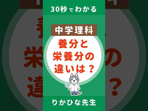 養分と栄養分の違いは？【中学理科】