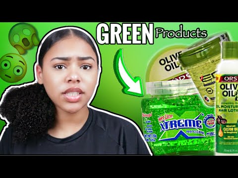 SLICKING MY HAIR WITH GREEN PRODUCTS! ||DRACODEZ