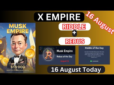 Musk empire Riddle today | X Empire Riddle & Rebus today | musk empire #muskempire #xempire #airdrop