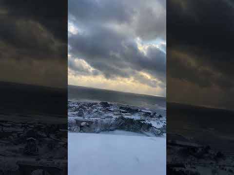 Taking off, with snow-view- Hakodate,  Hokkaido 2022