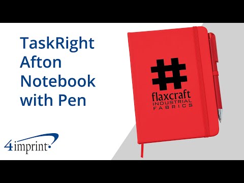 TaskRight Afton Notebook with Pen by 4imprint