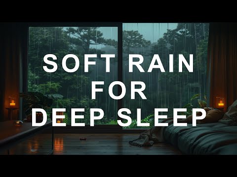 Soft Rain in Forest Living Room Ambience to Sleep FAST - Sleep Instantly with Rain Sounds Relaxation