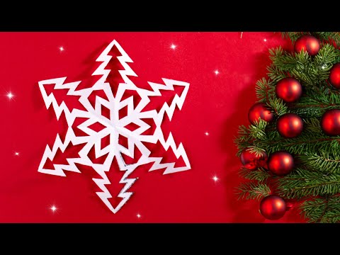 How to Cut a Beautiful Christmas or New Year Snowflake in 5 Minutes | Easy Paper Craft Tutorial