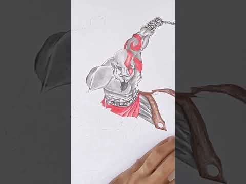 Drawing Kratos ( God of War) #godofwar #kratos #drawingkratos #shorts #godofwarragnarok