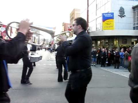 Brass Band playing "The Final Countdown" in Hobart, 3.4.2010