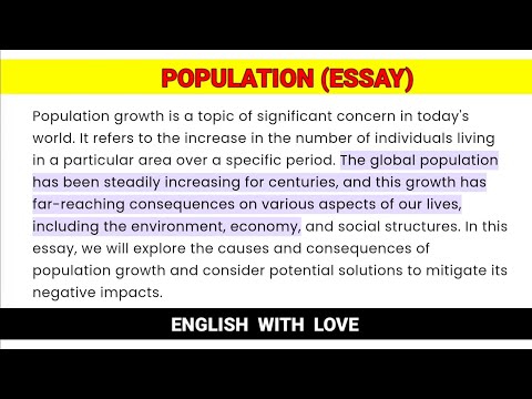 Learn english through story - Essay on Population.  #english #englishstory