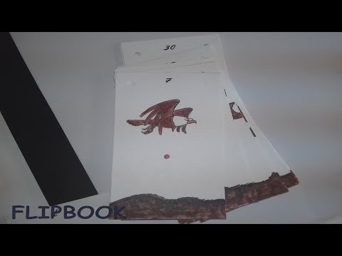 Флипбук ОРЕЛ потерял косточку / Flipbook eagle / Flipbook bird and flower for kids / animation