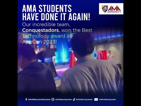 AMA University students, Conquestadors, won the Best Technology award at AppCon 2023