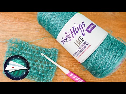 DIY｜Wooly Hugs レース糸で試し編み｜かぎ針編み