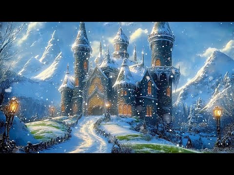 Snow-Covered Medieval Castle By The Mountain | Celtic Music For Stress Relief - Deep Relaxation