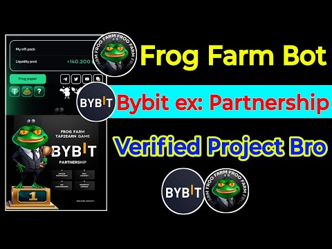 Frog Farm Mining Bot | Bybit Partnership Project | New verified Telegram Frog Farm Bot.