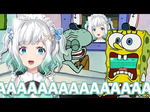 Mint screaming on repeat like Spongebob Squarepants 【Maid Mint Fantome】