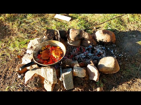 Bushcraft cooking. Nature. Отдых на природе. Релакс для души. Мясо на огне.