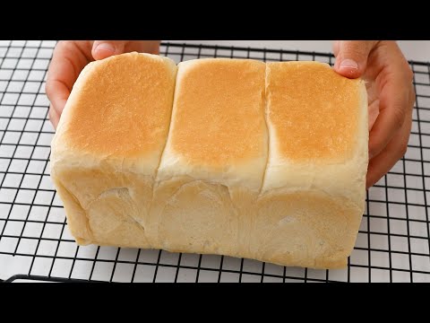 Once you know this recipe, you'll never buy bread again! No knead! No egg! Soft milk bread as clouds