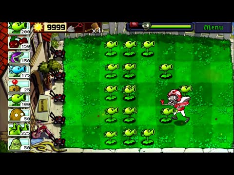 Plants vs Zombies /Survival day /Repeater vs zombies /gameply.