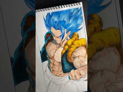 Drawing gogeta from dragon ball ❤️✍🏻 #shorts #goku