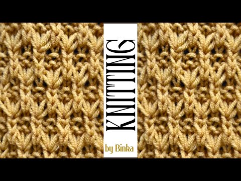 [Bulgarian] An original model of relief honeycomb cells. A trendy knitting pattern.