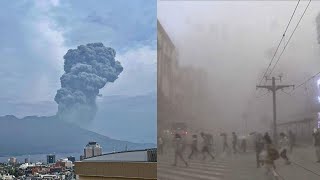 Japan: Sakurajima volcano spews plume of ash in eruption