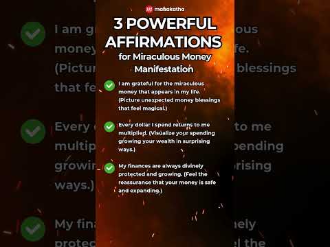 3 Affirmations for Miraculous Money Manifestation