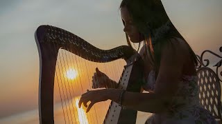 Heavenly Harp Instrumental 😌 Peaceful Harp Background Music to Relax