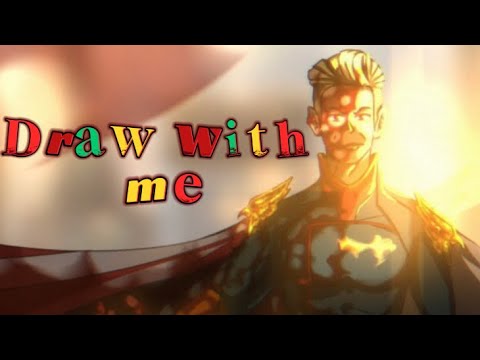 Draw homelander with me | no commentary speed paint |